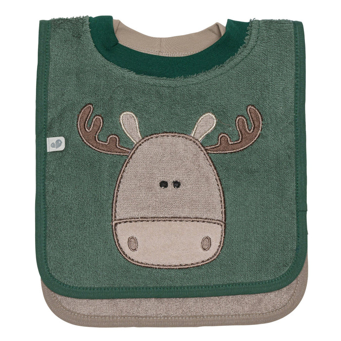 Perlimpinpin® Ensemble de 2 bavoirs en tissu éponge