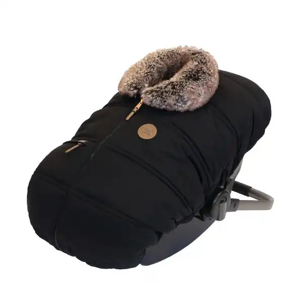 Petit Coulou® 3-Season Baby Car Seat Cover with Interchangeable Collars - Onyx/Corduroy