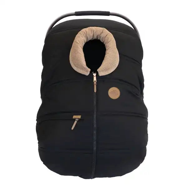 Petit Coulou® 3-Season Baby Car Seat Cover with Interchangeable Collars - Onyx/Corduroy