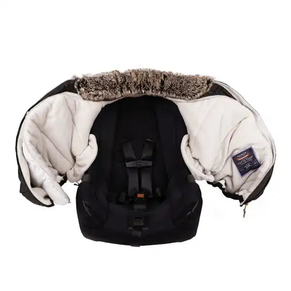 Petit Coulou® 3-Season Baby Car Seat Cover with Interchangeable Collars - Onyx/Corduroy