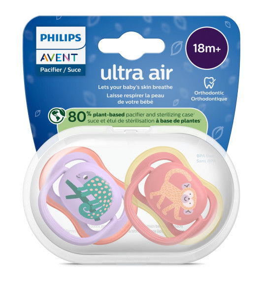 Philips Avent® Ultra Air Pacifier 18-36m Chameleon + Monkey - 2 Pack