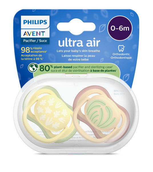 Philips Avent® Ultra Air Pacifier 0-6m Tropical Pattern + Plants - 2 Pack