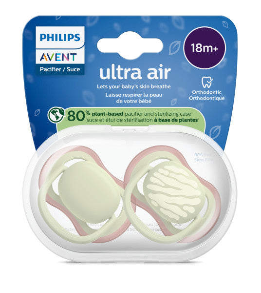 Philips Avent® Ultra Air Pacifier 18-36m Tiger + Pastel Green - 2 Pack