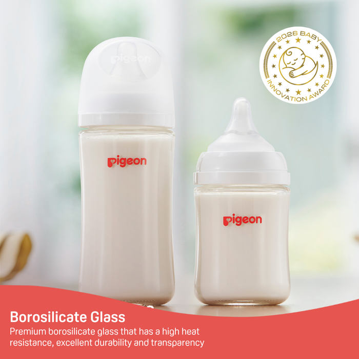 Pigeon® Glass Bottle 5oz with SS Nipple (0M+)