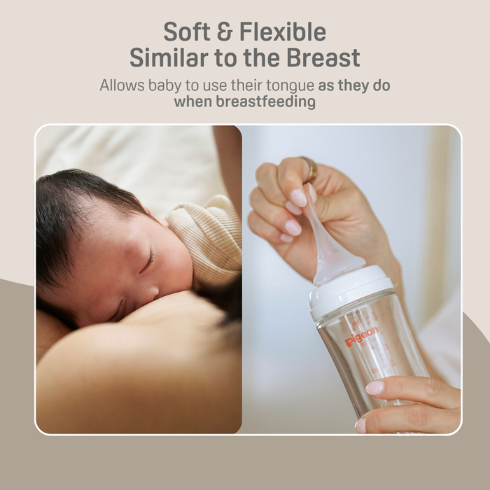 Pigeon® Glass Bottle 5oz with SS Nipple (0M+)
