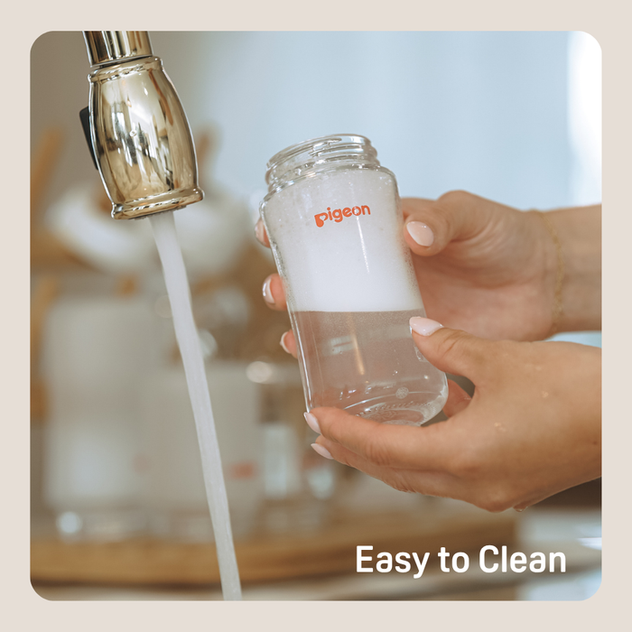 Pigeon® Glass Bottle 8oz with Medium Nipple (3M+)