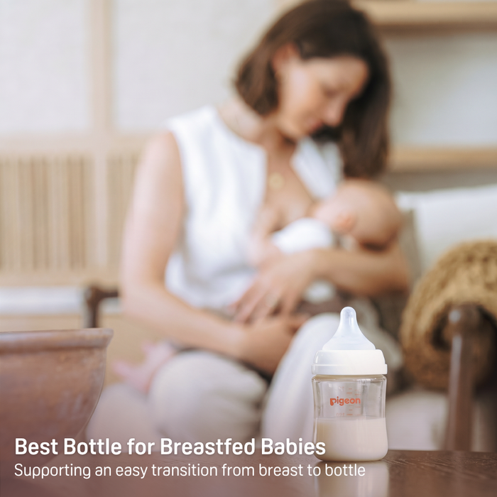 Pigeon® Glass Bottle 8oz with Medium Nipple (3M+)