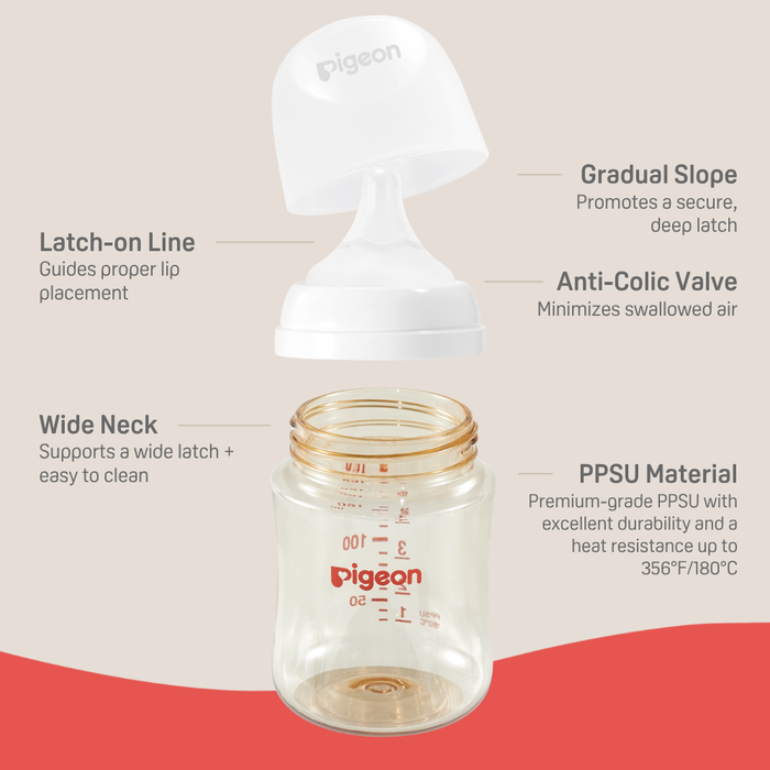 Pigeon® PPSU Bottle 5oz (1-Pack) with SS Nipple 0M+