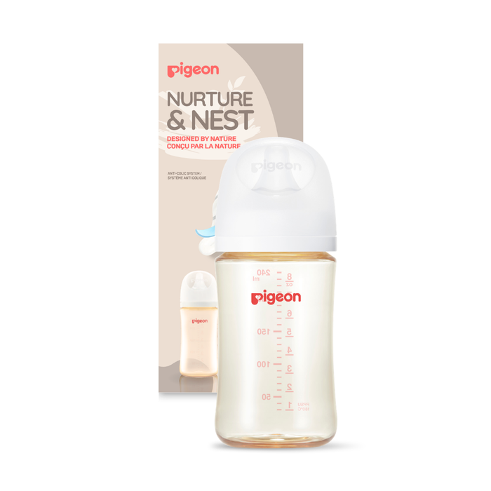 Pigeon® PPSU Bottle 8oz (1-Pack) with M Nipple 3M+