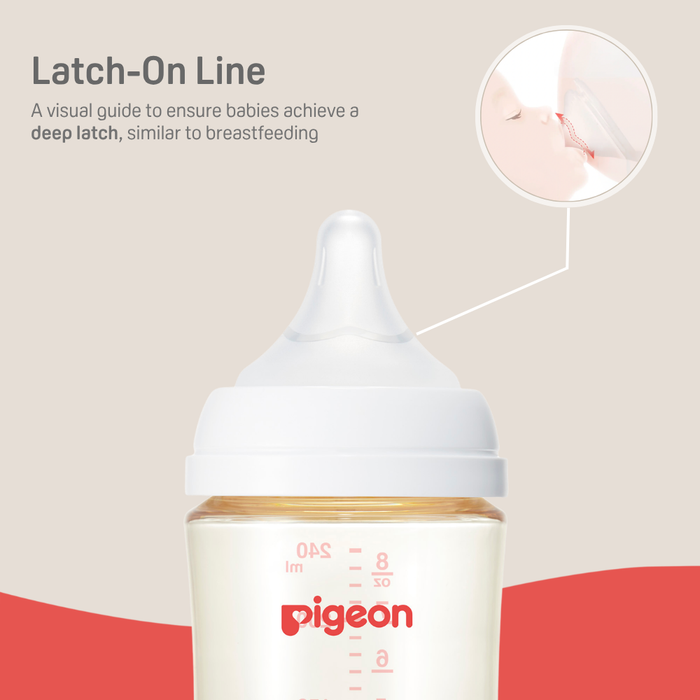 Pigeon® PPSU Bottle 8oz (1-Pack) with M Nipple 3M+