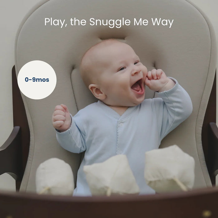 Snuggle Me® Wooden Baby Play Arch with Organic Cotton Toys – Walnut