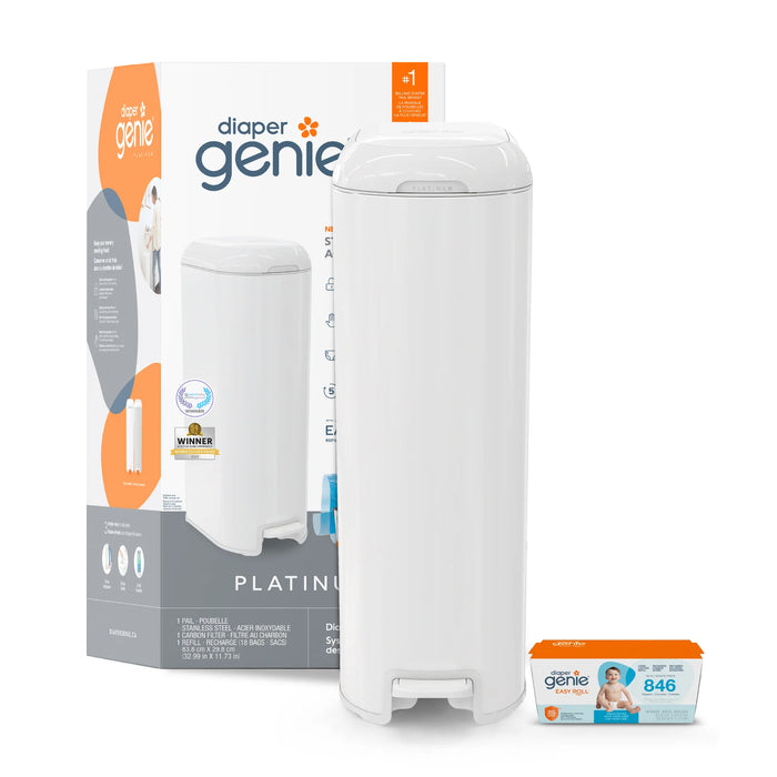 Playtex® Diaper Genie® Platinum Diaper Pail with 18 Bags – Lily White
