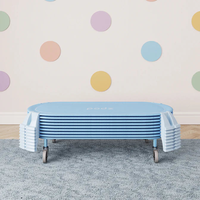 Foundations Podz™ Standard Size Cot Carrier – Mobile Transport & Storage Carrier for Daycare Cots