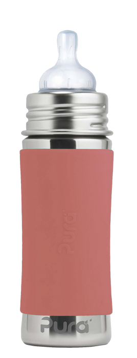 Biberon isotherme pour bébé Pura Kiki en acier inoxydable imprimé - 325 ml