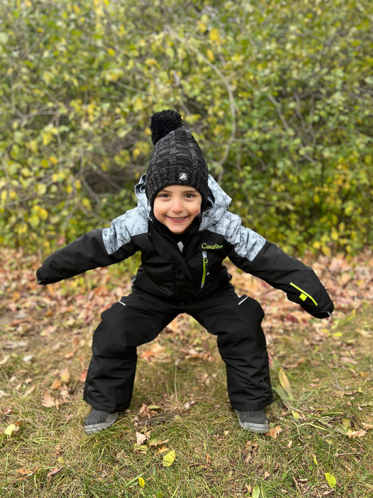 Conifere QUERCUS Noir - Ensemble de combinaison de neige 2 pièces pour garçon