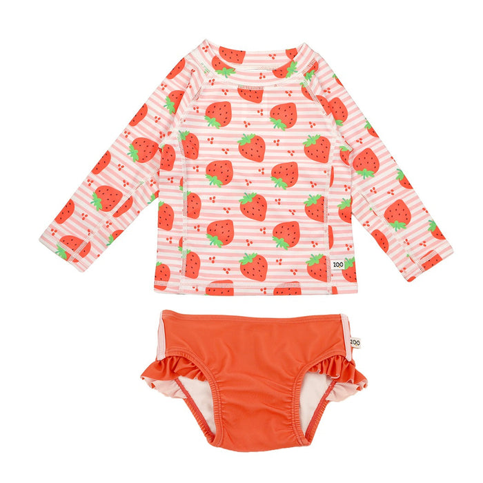 Zoocchini® Rashguard Swim Top + Bikini Bottom Set Sizes 6M-4T