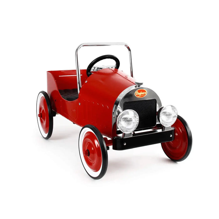 Baghera Classic Pedal Car Ride-On for Kids 3+ – Vintage Metal Pedal Car