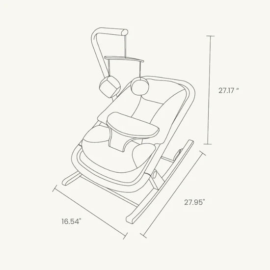 Snuggle Me® Siège berçant pour bébé en coton biologique – Walnut/Naturel