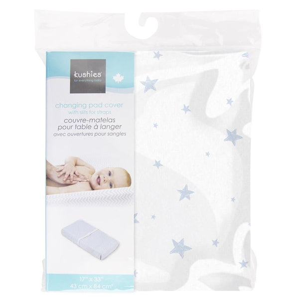 Kushies Flannel | Changing Pad Cover w/ Slits for Safety Straps