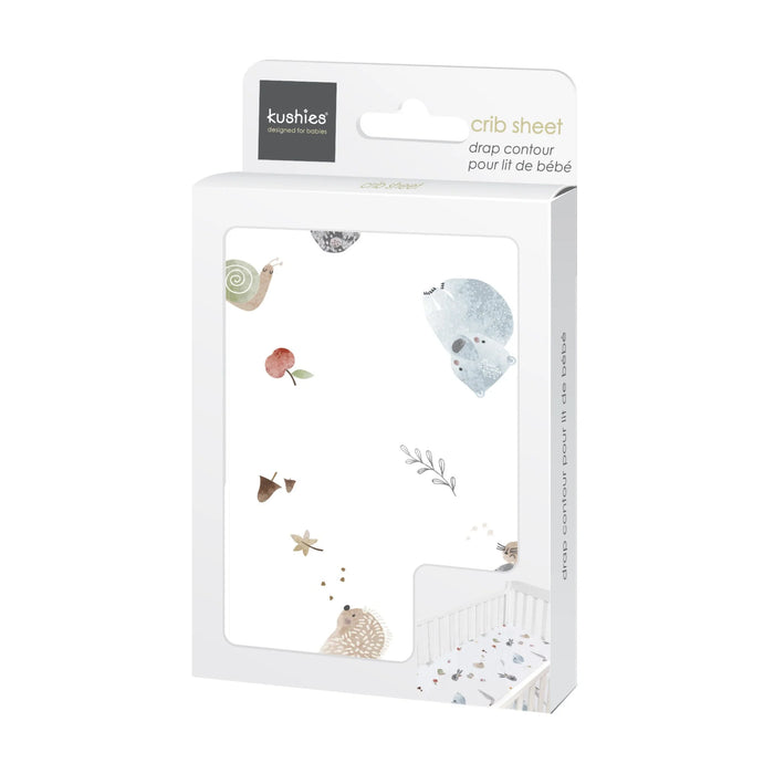 Kushies S730-216  Percale Crib Sheets - Forest Animals