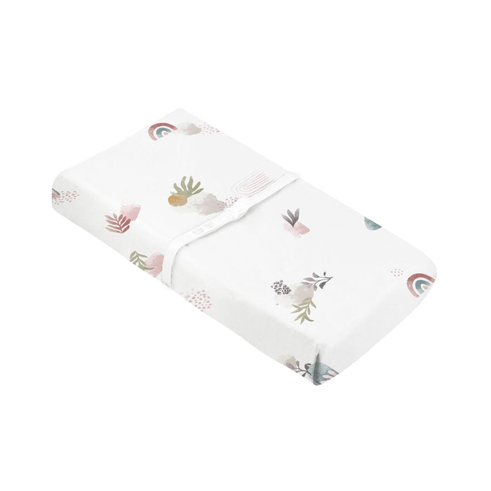 Kushies Percale Changing Pad Cover w-Slits for Safety Straps - Floral