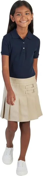 French Toast Uniforme scolaire pour filles Polo interlock à manches courtes avec col picot - SA9423 