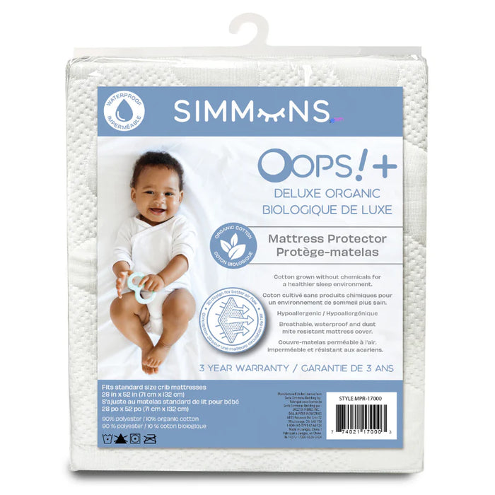 Simmons Oops! Deluxe Organic Waterproof Mattress Protector