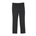 Back view of kids' black school uniform pants with belt loops and welt pockets