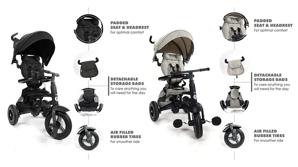 Poussette-tricycle pliant Rito Plus de Q Play