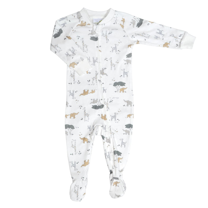 Pyjama pour bébé 1 pièce en bambou Perlimpinpin - Safari