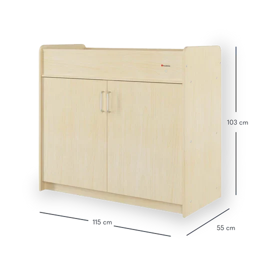 Foundations SafeSwing Changing Table – Natural finish wooden changing table