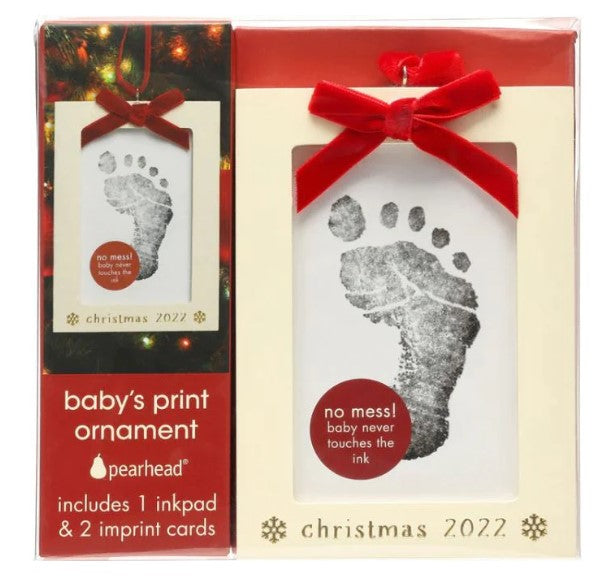 Pearhead Baby's Print Holiday Ornament