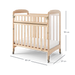 Clearview wooden baby crib with drop-side rail, mesh panels, and wheels, 101x67x95 cm