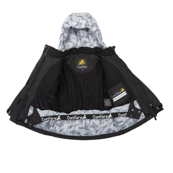 Conifere QUERCUS Noir - Ensemble de combinaison de neige 2 pièces pour garçon