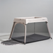 Silver Cross Slumber playard Stone with Toddler unzipped opening on the side - Goldtex