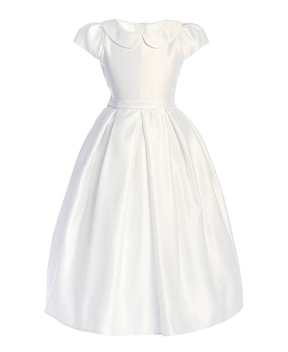 Robe Sweet Kids® SK1016 en satin à manches courtes pour fille | 8 à 12 ans