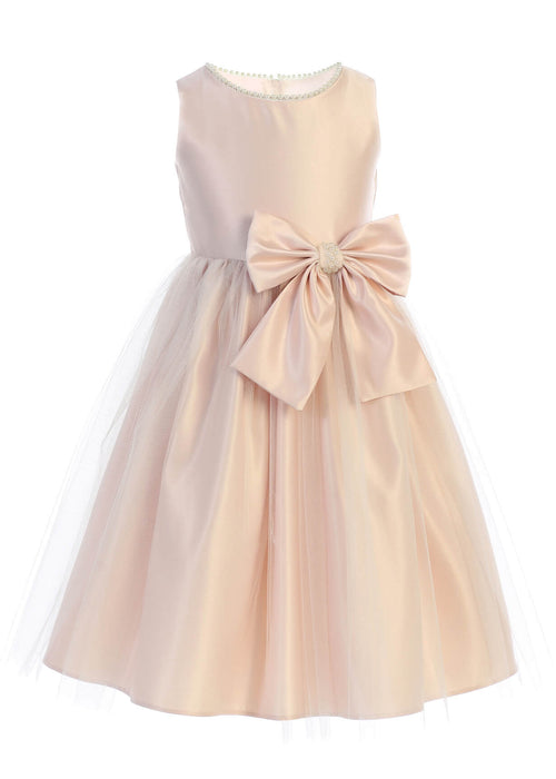 Sweet Kids® SK781 Robe Fille en Satin | 3 à 12 ans