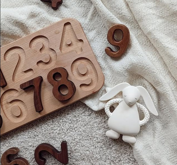 Moonie Bunny Natural Rubber Baby Teether Toy