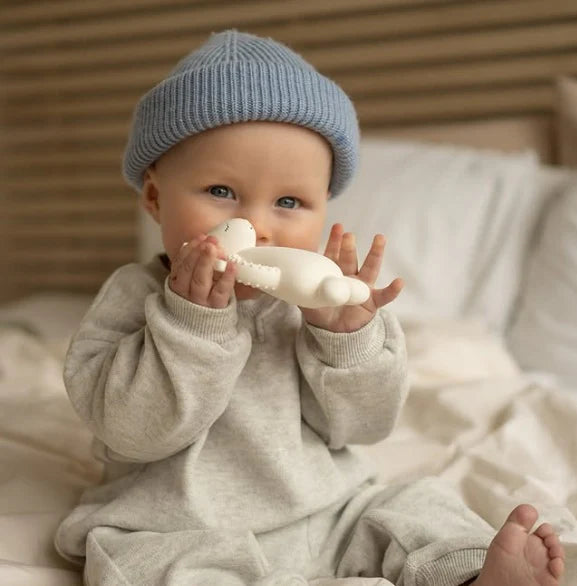 Moonie Bunny Natural Rubber Baby Teether Toy