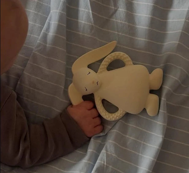 Moonie Bunny Natural Rubber Baby Teether Toy