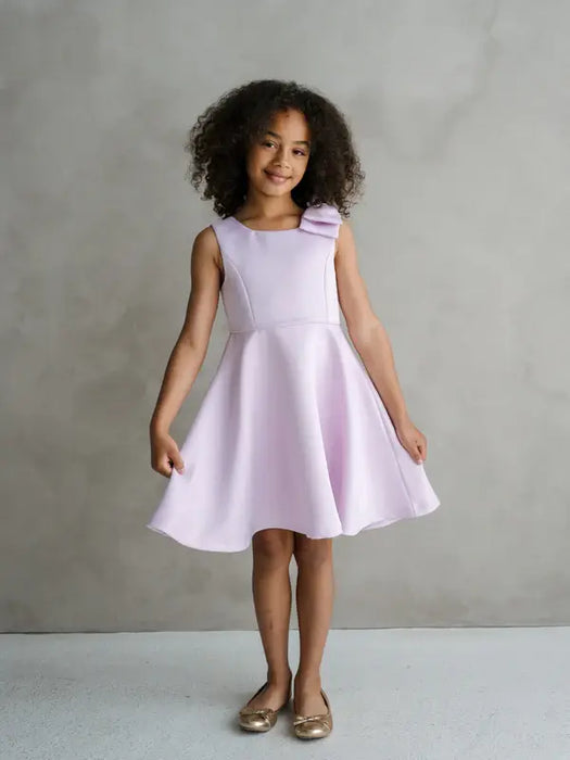 Teter Warm® Everly Pastel Purple Party Dress with One-Shoulder Bow CY31