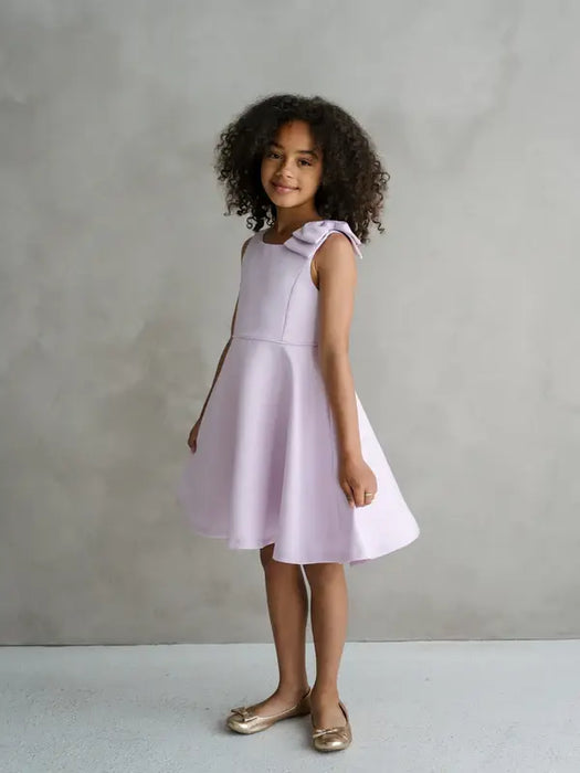 Teter Warm® Everly Pastel Purple Party Dress with One-Shoulder Bow CY31