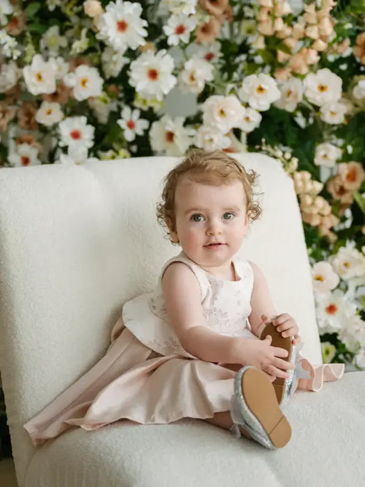 Teter Warm® Rowan Blush Rose Baby Party Dress with Lace Bodice CK14