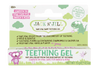 Jack N’ Jill Natural Baby Teething Gel box with colorful illustrations and product details on front.