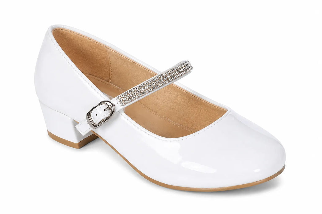 Tip Top USA® Shoes Patent Leather Rhinestone Strap | 1 to 5