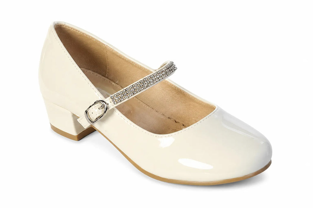 Tip Top USA® Shoes Patent Leather Rhinestone Strap | 1 to 5