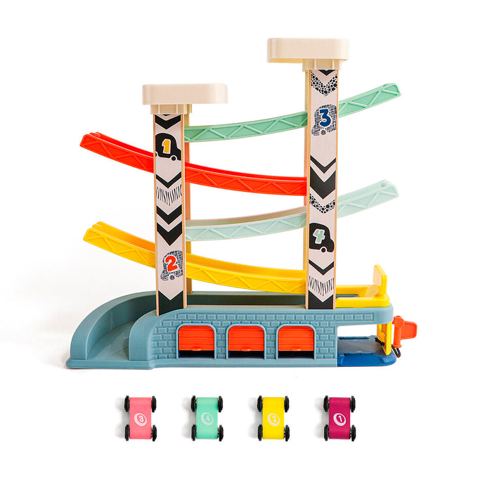 Car Racing Track with 4 Race Cars – 18M+