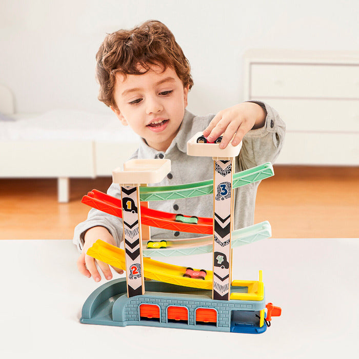 Car Racing Track with 4 Race Cars – 18M+