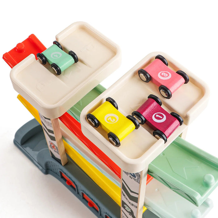 Car Racing Track with 4 Race Cars – 18M+