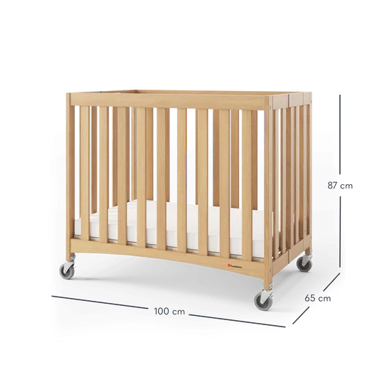 Foundations® Travel Sleeper™ Folding Mini Crib – Compact Commercial Infant Crib